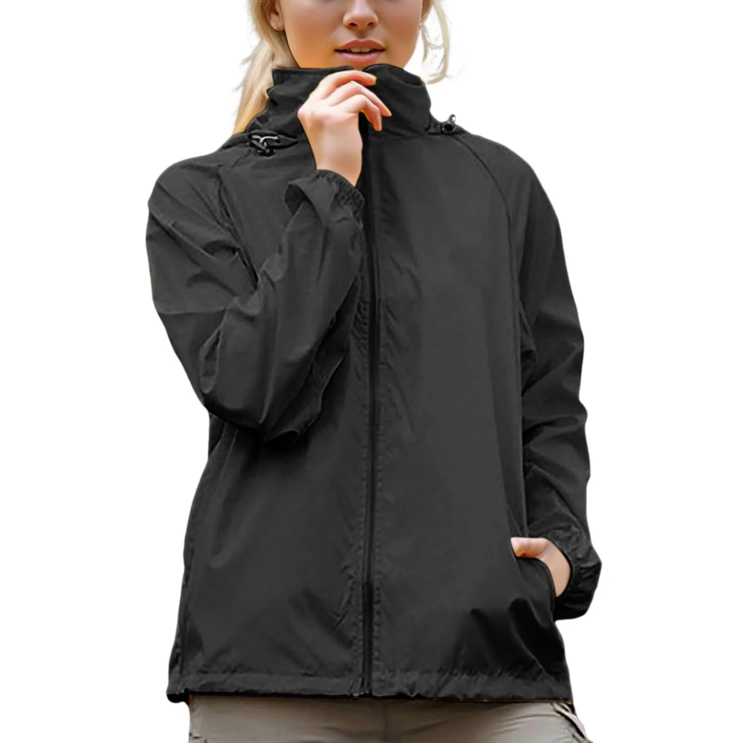 Unisex Windproof Cycling Jacket with Detachable Hood