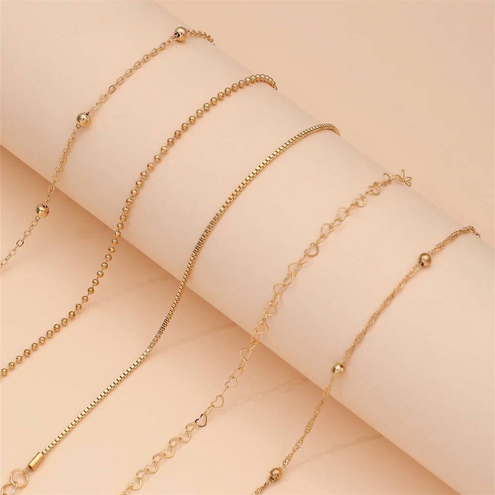 Elegant Thin Chain Bracelet Set for Daily Wear