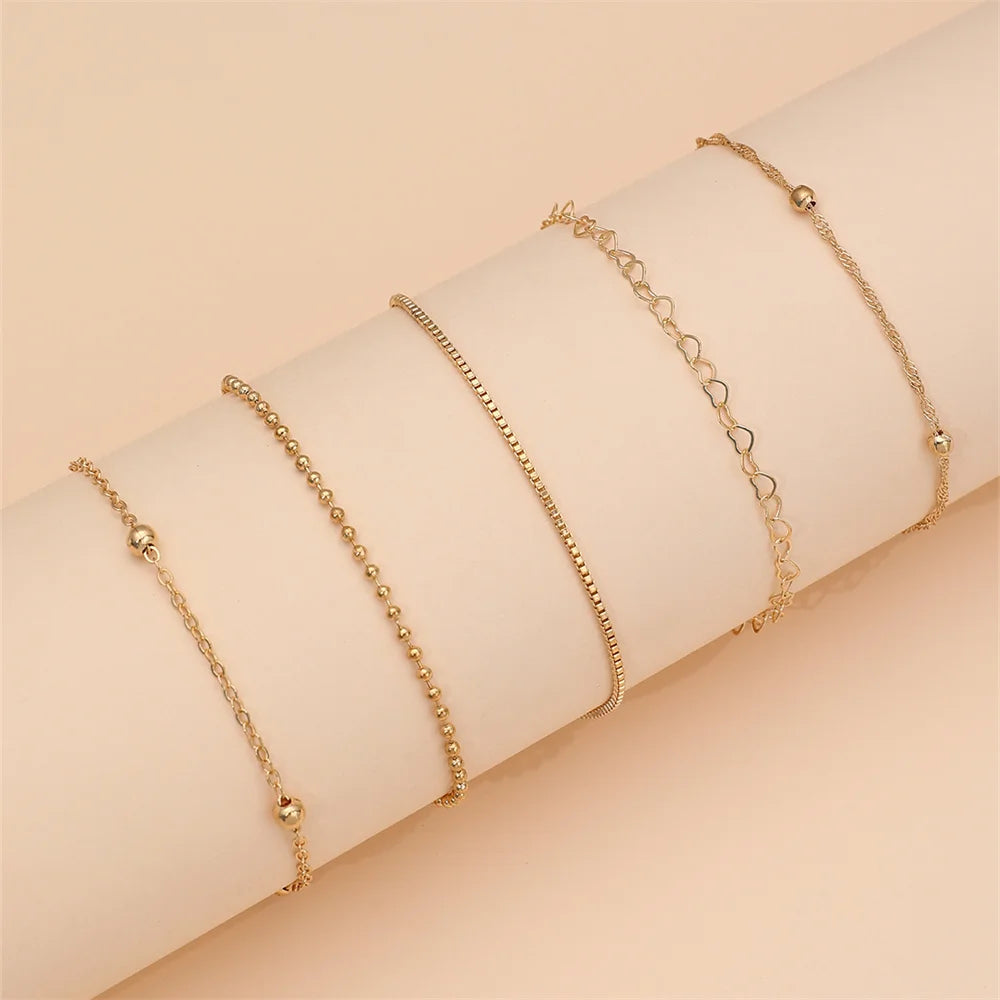 Elegant Thin Chain Bracelet Set for Daily Wear