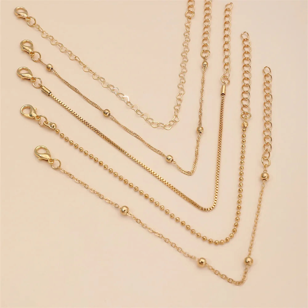 Elegant Thin Chain Bracelet Set for Daily Wear