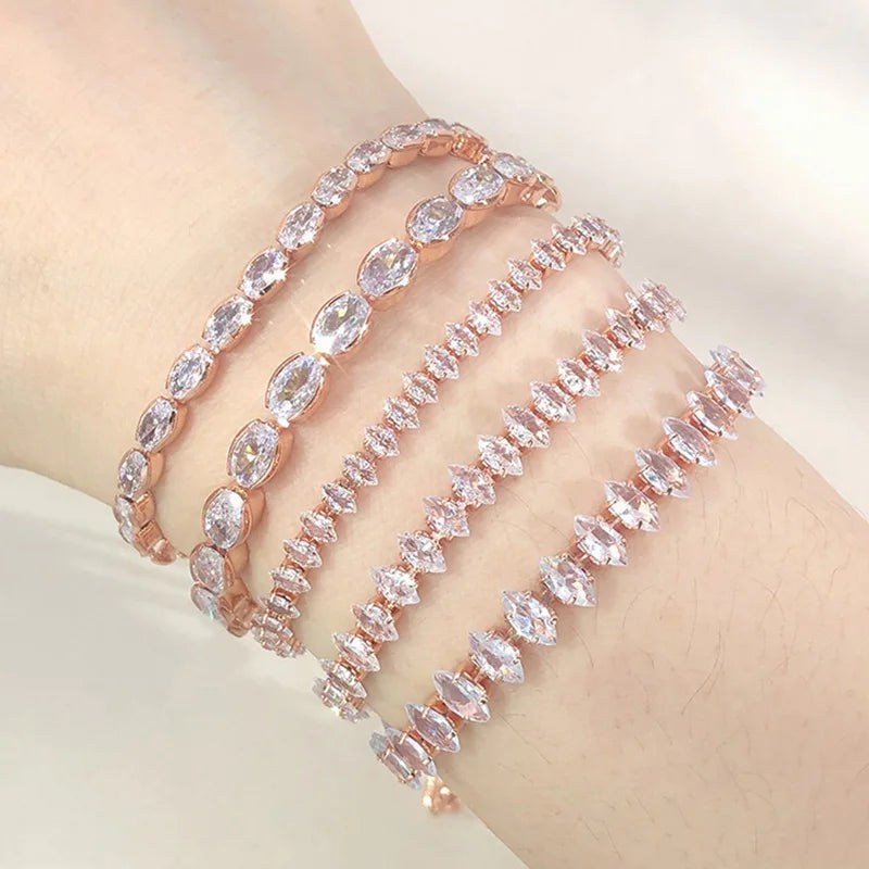 Fashionable Zircon Tennis Bracelets for Women