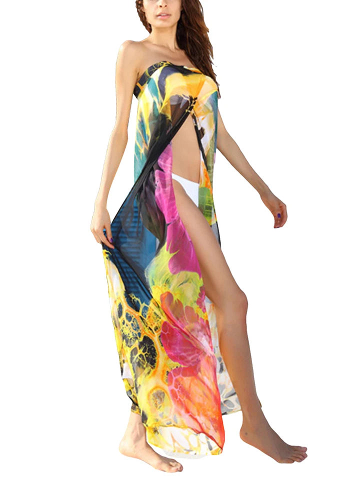 Stylish Tie-Dyed Summer Beach Dress for Women