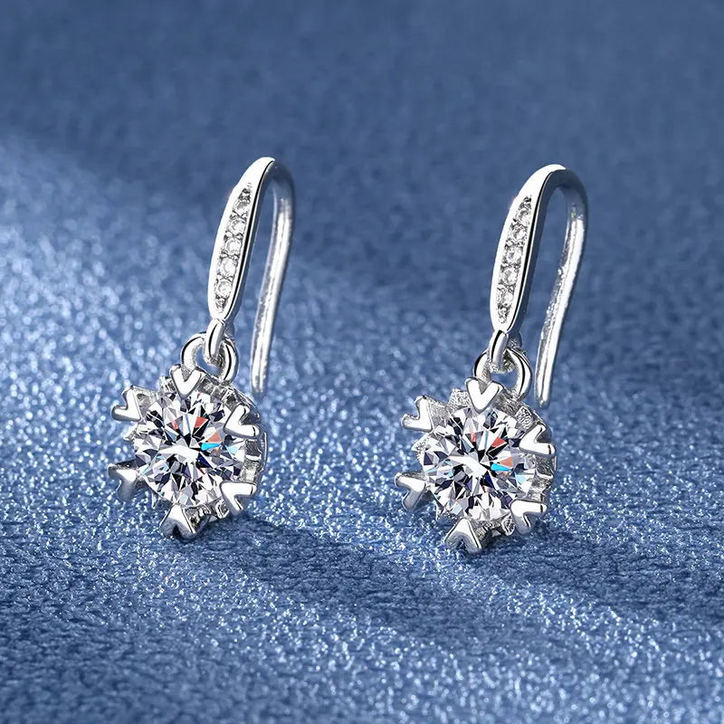 Cute Clear Crystal CZ Stud Earrings