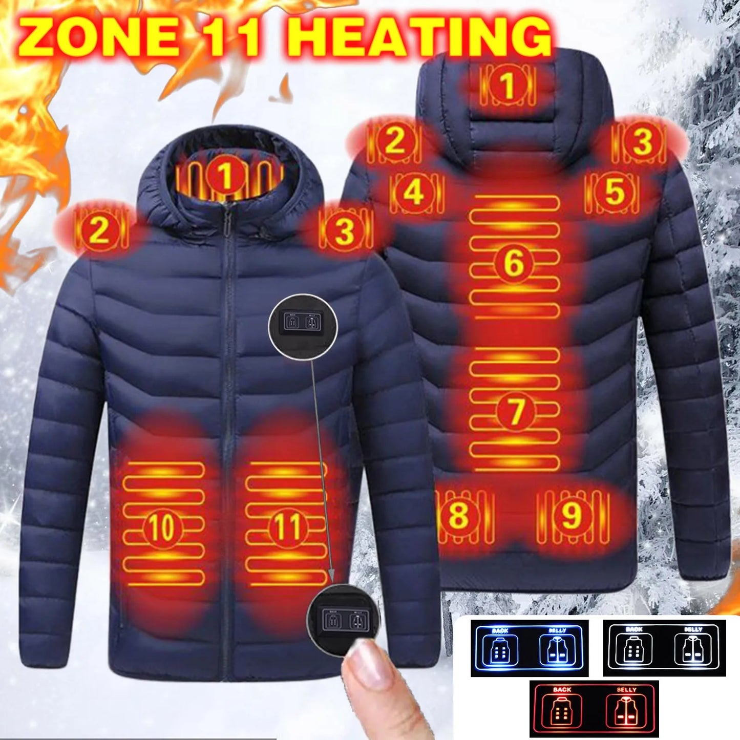 Women USB Heated Jacket with Intelligent Temperature Control