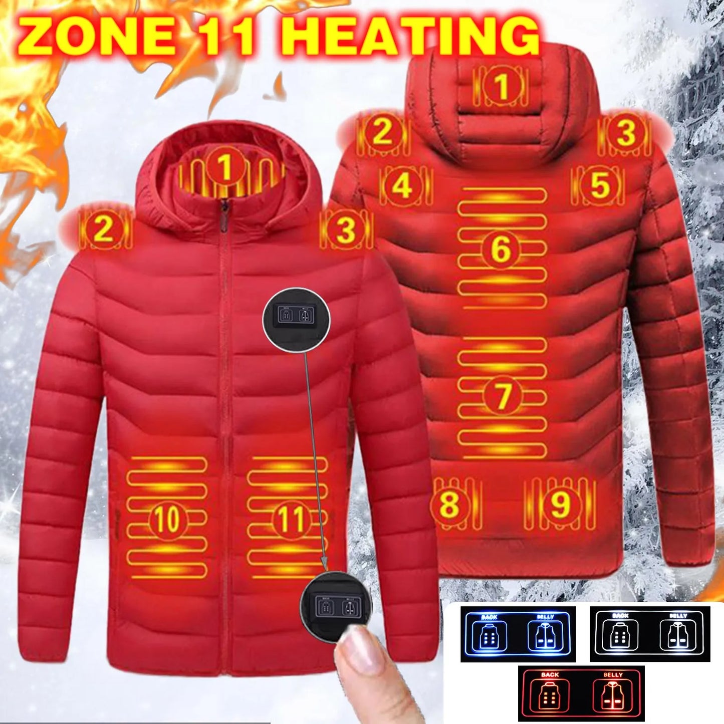 Women USB Heated Jacket with Intelligent Temperature Control